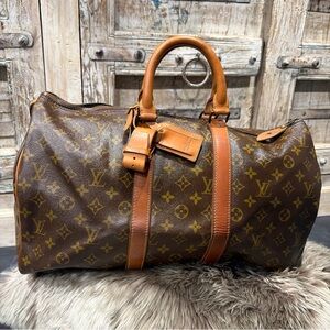 Louis Vuitton Brown Monogram Duffel Bag